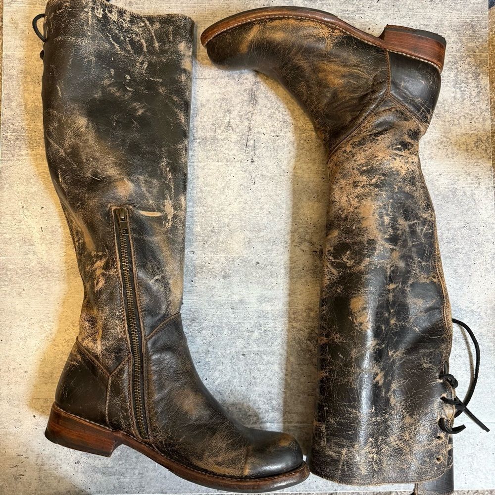 Bed Stu Manchester Distressed Knee High Boots 8